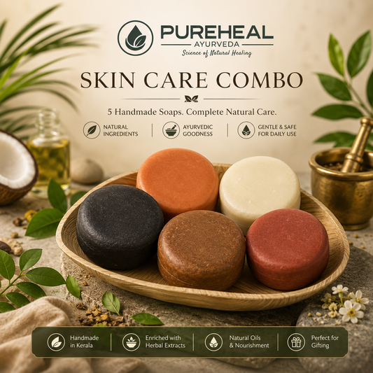 PureHeal Handmade Soap Combo – Complete Ayurvedic Skin Care Collection